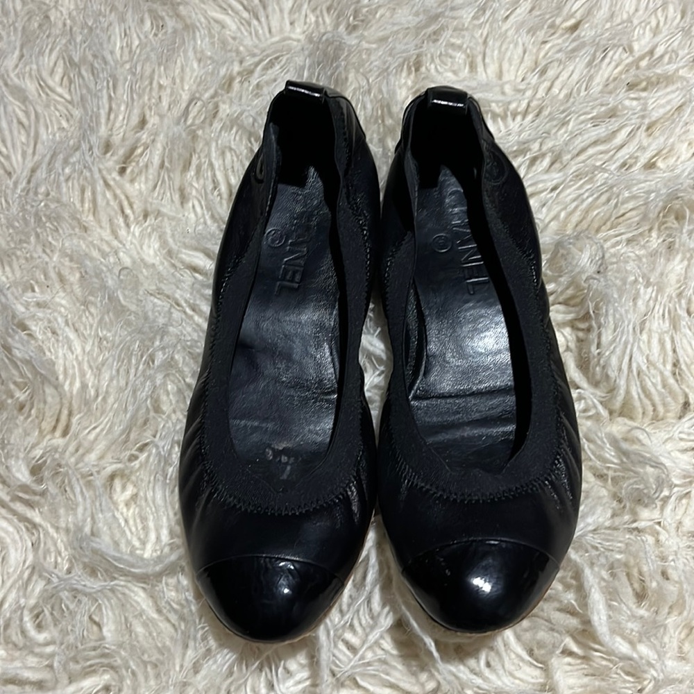 Chanel leather ballet flats size 39.5